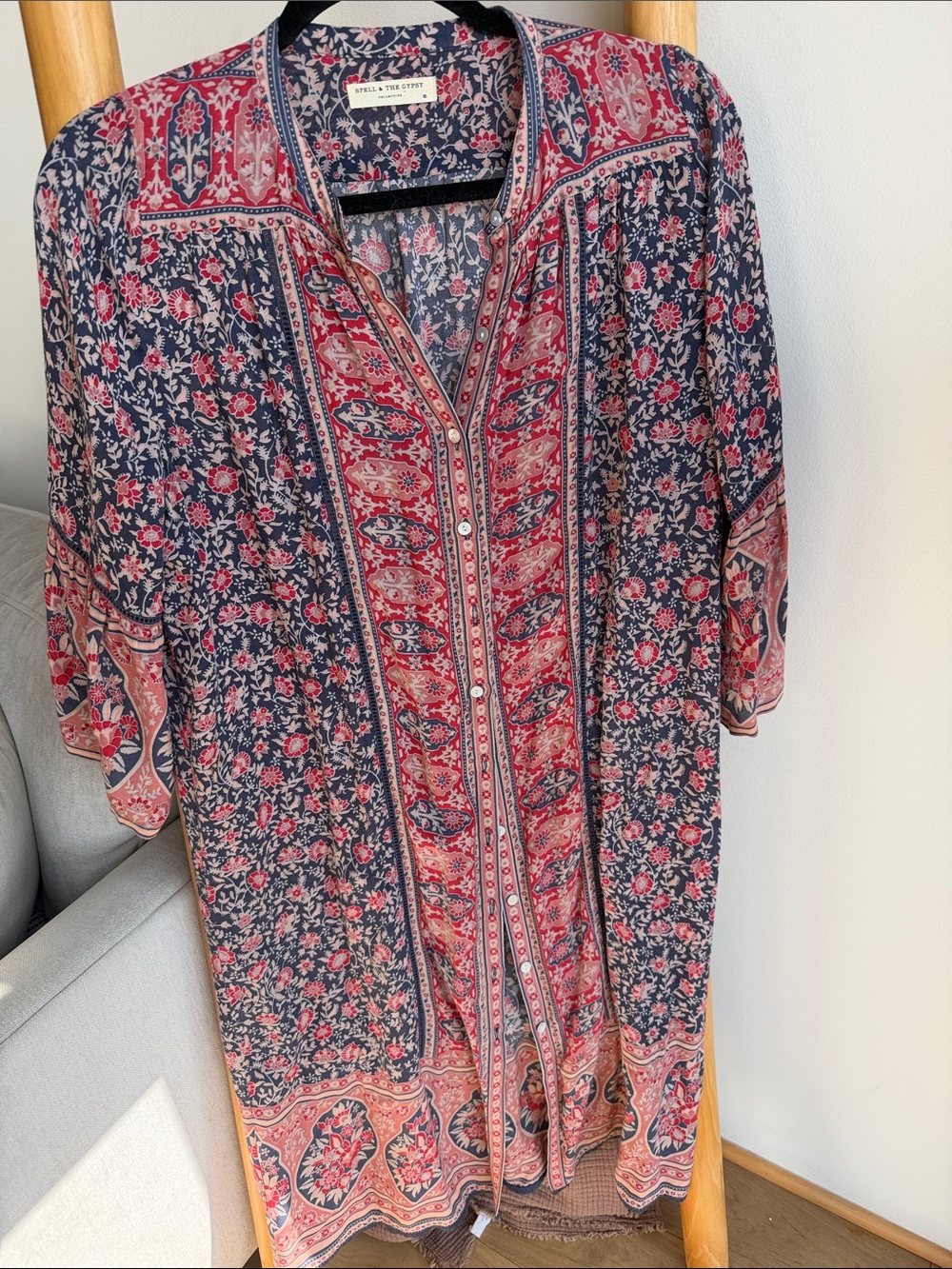 SPELL & THE GYPSY collective: indigo, red and Pink Paisley Floral dress/tunic